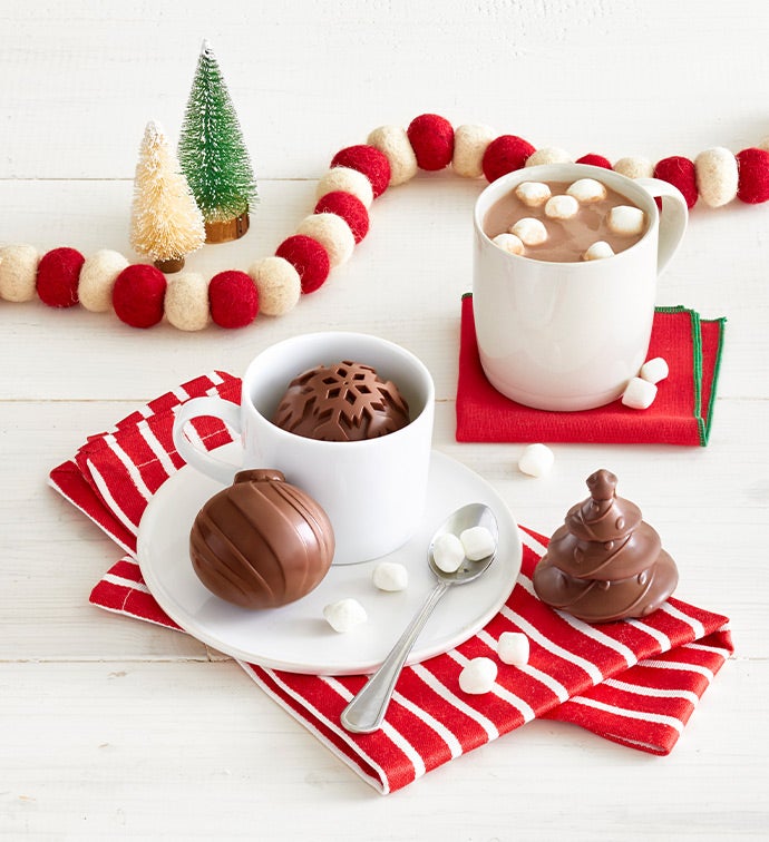 Simply Chocolate Holiday Shapes Hot Cocoa Bomb 3pk